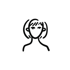 Hand drawn person. Simple vector icon