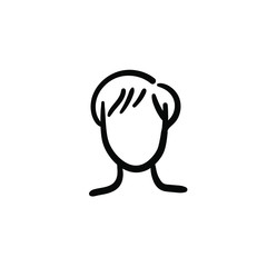 Hand drawn person. Simple vector icon