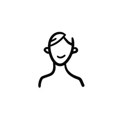 Hand drawn person. Simple vector icon