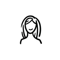 Hand drawn person. Simple vector icon