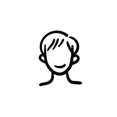Hand drawn person. Simple vector icon
