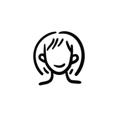 Hand drawn person. Simple vector icon