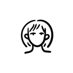 Hand drawn person. Simple vector icon