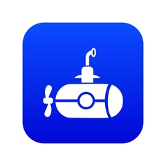 Bathyscaphe with screw icon. Simple illustration of bathyscaphe with screw vector icon for web.