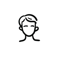 Hand drawn person. Simple vector icon