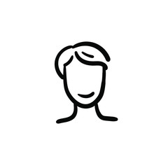 Hand drawn person. Simple vector icon