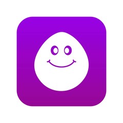 Smiling lime icon digital purple for any design isolated on white vector illustration