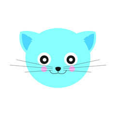cute cat face , head pet friendly