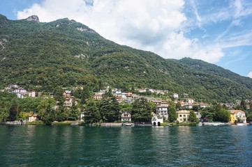 Fototapeta premium Beautiful lake Como in the Alpine mountains.