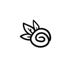 Hand drawn flower. Simple vector icon
