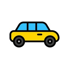 transport editable stroke icons car vehicle flat design