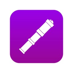 Antique telescope icon digital purple for any design isolated on white vector illustration