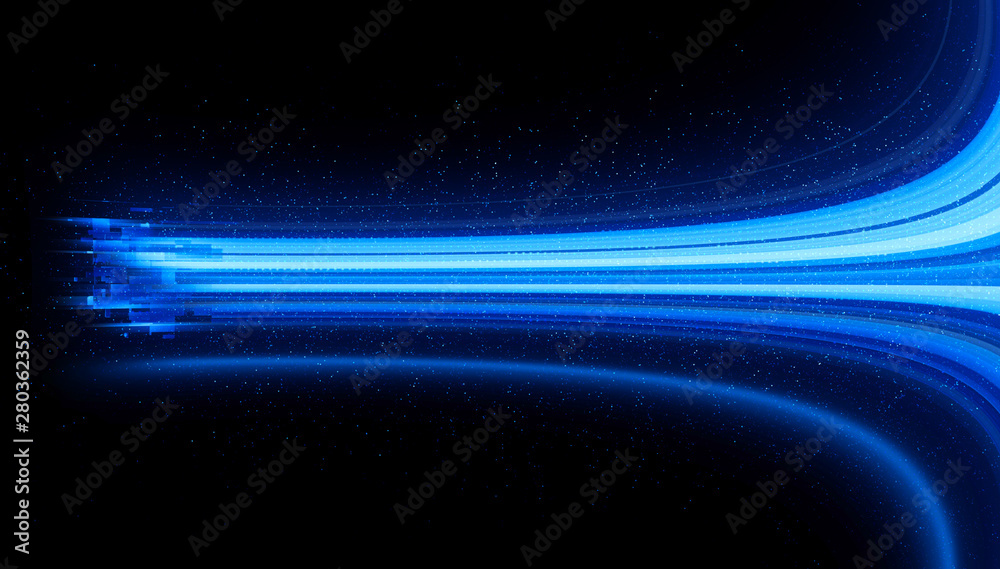 Wall mural led light. future tech. shine dynamic scene. neon flare. colorful rays. .magic moving fast lines. sp