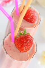 Strawberry summer refreshing smoothie.