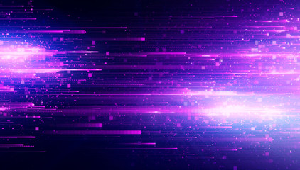 Led Light.  Future tech. Shine dynamic scene. Neon flare. Colorful rays. .Magic moving fast lines. Sparkling studio. Hologram display. Mystic beam. Stylish fantasy space. Bright blurred waves.