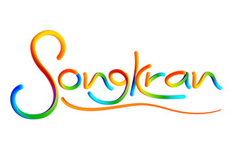 colorful background with text songkran