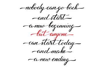 Phrase handwriting motivational quotes lettering vector