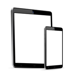 Tablet with cellphone mock up