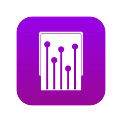 Computer processor icon digital purple for any design isolated on white vector illustration