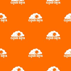 Cloud data pattern vector orange for any web design best