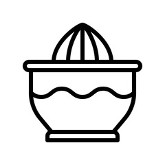 orange lemon juice extractor beverage editable outline icon.