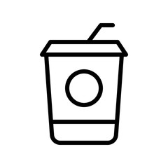 fresh strawberry juice glass beverage editable outline icon.