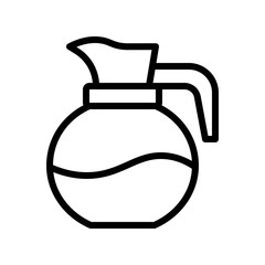 drinking water glass jug  beverage editable outline icon.