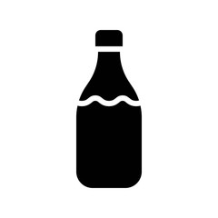 drink and beverage storage bottle with lid  solid icon.