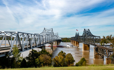 Vicksburg Bridges over the Mississippi river