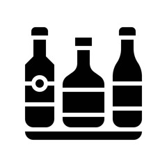 drink and beverage storage bottle with lid  solid icon.