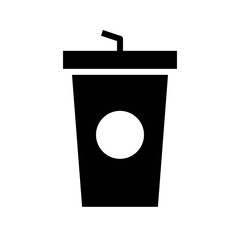 chocolate shake juice cup or glass beverage solid icon.