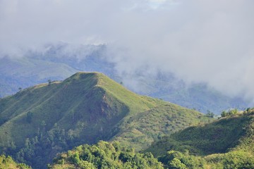 KANJANABURI,THAILAND July 2, KHAO CHANG PUAK with landscape view