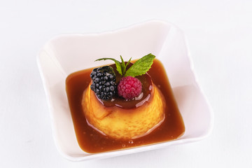 Turkish dessert, national cuisine. “Kazandibi” cream mousse is a milky, slightly sticky dessert with a golden crust. Prepared from rice flour, wheat, sugar, milk, butter, starch, powdered sugar