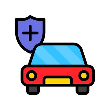 emergency health care car filled outline icon editable stroke