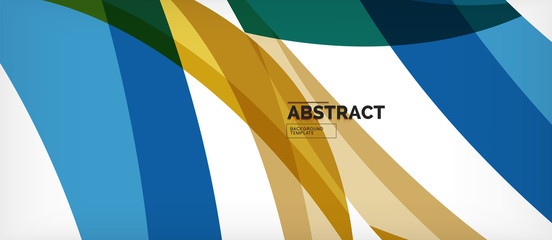 Obraz premium Colorful wave lines abstract background, color line for business or techno presentation