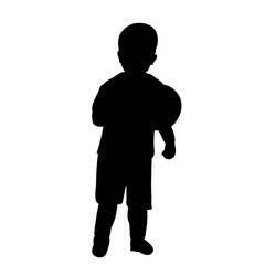 black silhouette child boy, childhood