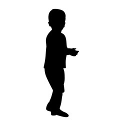 black silhouette child boy, childhood
