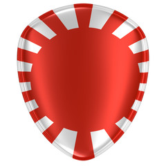 3d rendering of an Imperial Japan flag icon.