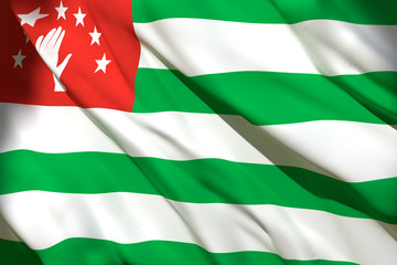 Abkhazia flag waving