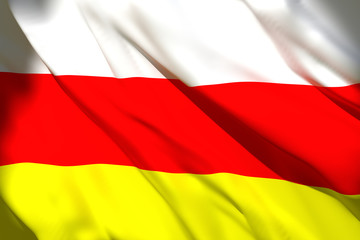 South Ossetia flag waving