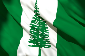 Norfolk Island flag waving