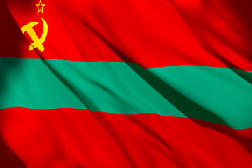 Transnistria flag waving