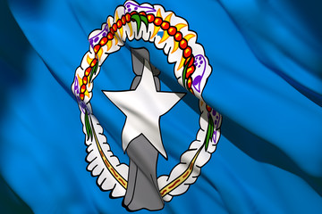 Northern Mariana Islands flag waving