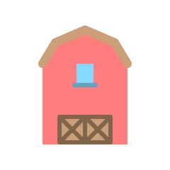 residential house property exterior view building flat design icon.