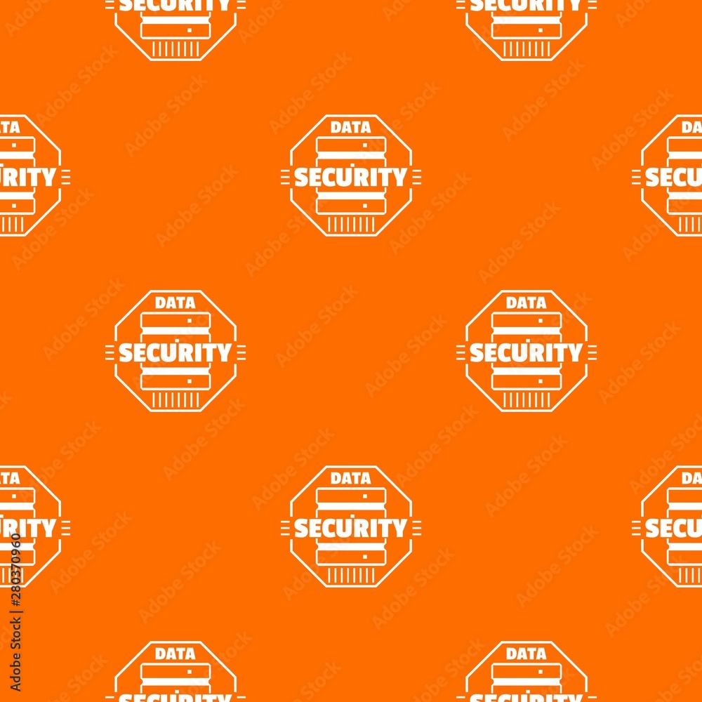 Poster personal data security pattern vector orange for any web design best