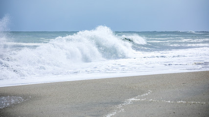 stormy ocean scenery background