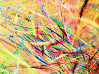 yellow abstract fractal background 3d rendering illustration