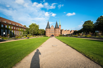 Holsten Gate in Luebeck, Germany.