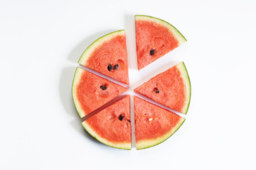 Fresh watermelon slices
