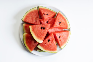 Fresh watermelon slices